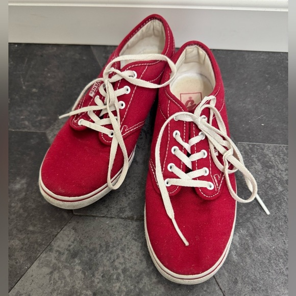 Vans Classic off the wall Pro Low Top Skate Shoes Canvas Red Women’s - Picture 13 of 13